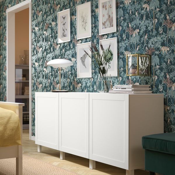 Комбинация для хранения с дверцами, белый/СМЕВИКЕН/КАББАРП белый 180x42x74 см IKEA BESTÅ БЕСТО 693.849.01 - фото 4