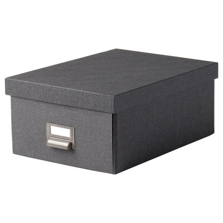 Коробка с крышкой, темно-серый, 25x36x15 см IKEA TJOG ЧУГ 404.776.65