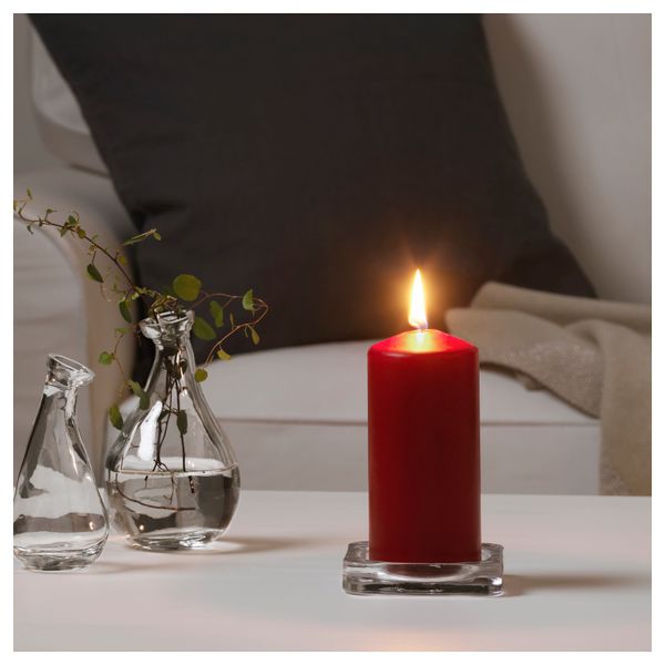 Неароматическая свеча формовая ФЕНОМЕН, красный (15 см) - схема-чертеж с размерами