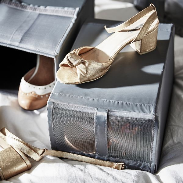 Коробка для обуви, темно-серый 22x34x16 см IKEA SKUBB СКУББ 204.729.80 - фото 2