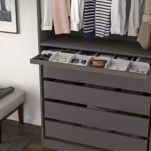 KOMPLEMENT Выдвижная полка с разделителем - темно-серый/светло-серый 100x35 см - фото 2