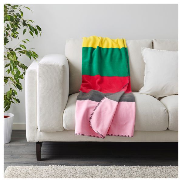 Плед ВОРСТШЭРНА, разноцветный (130x180 см) - схема-чертеж с размерами