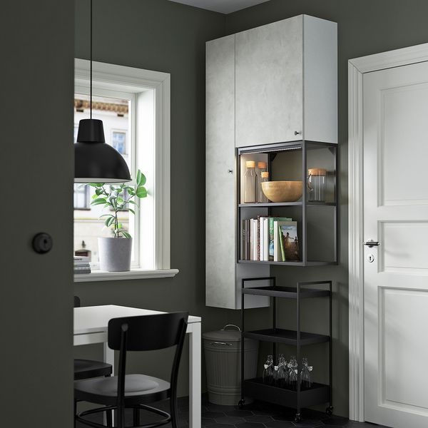 Комбинация для хранения, 90x32x180 см, антрацит IKEA BEGIVENHET БЕГИВЕНХЕТ 593.314.99 - фото 3