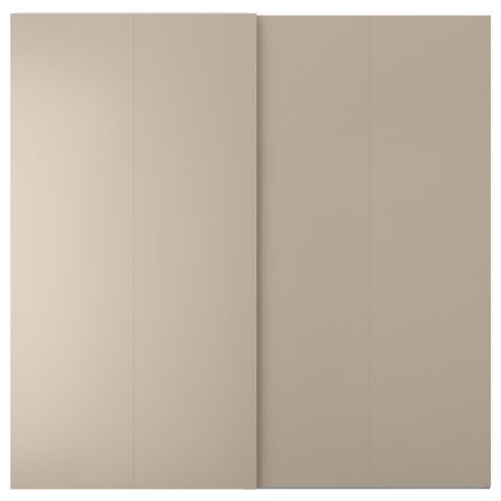 HASVIK Пара раздвижных дверей - серо-бежевый 200x201 см