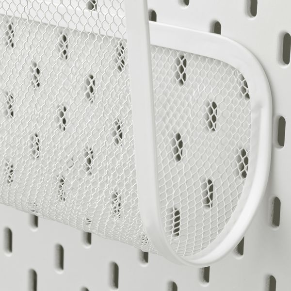 Держатель для журналов, белый IKEA SKÅDIS СКОДИС 905.198.80 - схема-чертеж с размерами