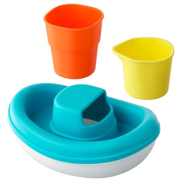 Игрушечный набор для ванны, 3 предм., лодка IKEA СМОКРИП 503.657.90 - фото 1