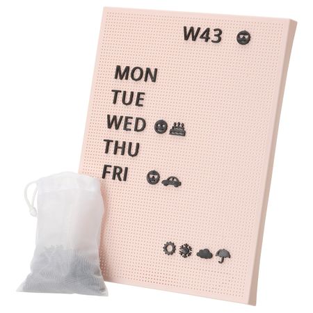 Перфорированная панель с буквами, розовый 30x40 см IKEA SVENSÅS СВЕНСОС 204.977.11