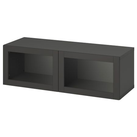 Стеллаж с дверьми, темно-серый, Sindvik темно-серый, 120x42x38 см IKEA BESTÅ БЕСТО 595.357.74