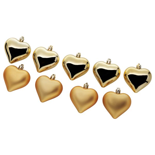 Украшение подвесное ВИНТЕР 2017, сердце, золотой - фото 1