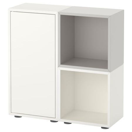 Комбинация шкафов с ножками, белый, серый 70x25x72 см IKEA EKET ЭКЕТ 891.907.37