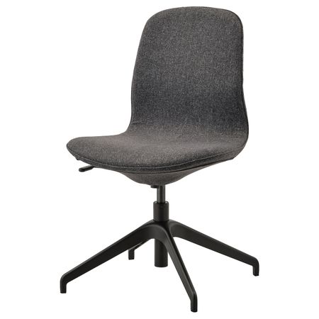 Конференц-стул, Гуннаред темно-серый/черный IKEA LÅNGFJÄLL ЛОНГФЬЕЛЛЬ 992.097.98