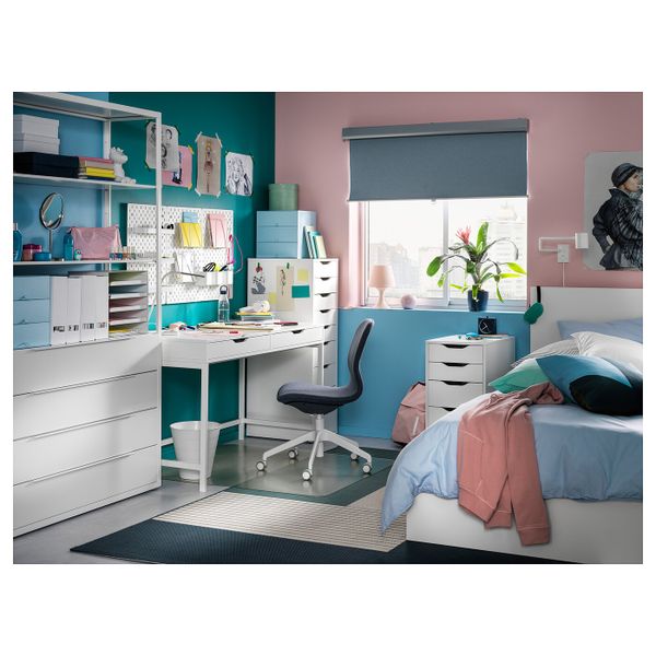 Рабочий стул, Гуннаред темно-серый/белый IKEA LÅNGFJÄLL ЛОНГФЬЕЛЛЬ 493.862.27 - фото 3