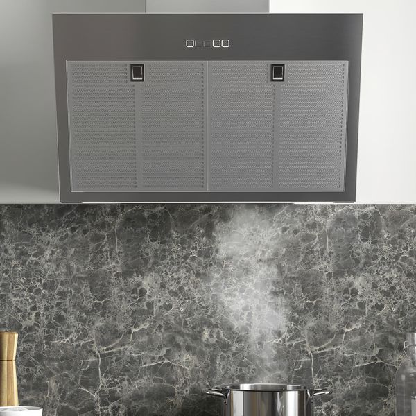 BEMÖTA Вытяжка кухонная стен креп (колпак) - цвет нержавеющей стали 70 см - фото 3