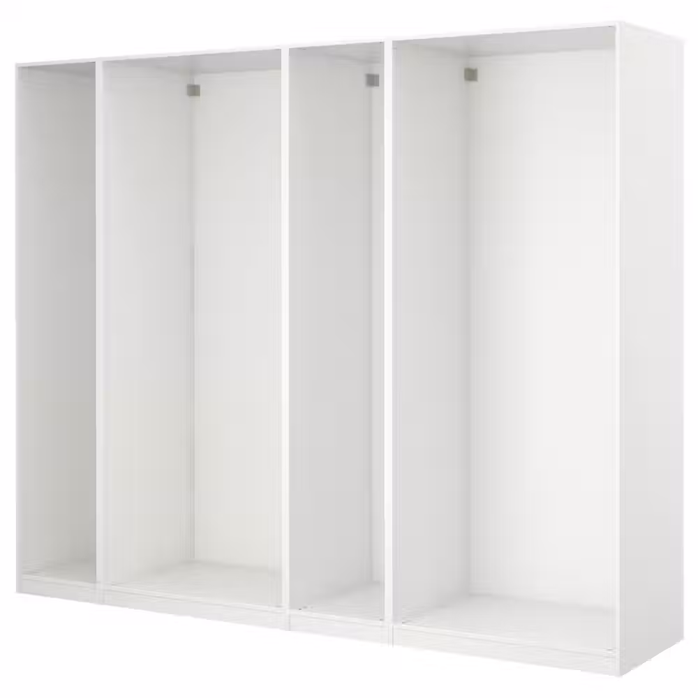 PAX 4 каркаса гардеробов - белый 300x35x236 см - схема-чертеж с размерами