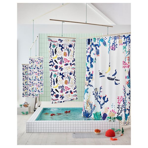 Штора для ванной, разноцветный, 180x200 см IKEA ЛАШЁН 803.774.47 - фото 2