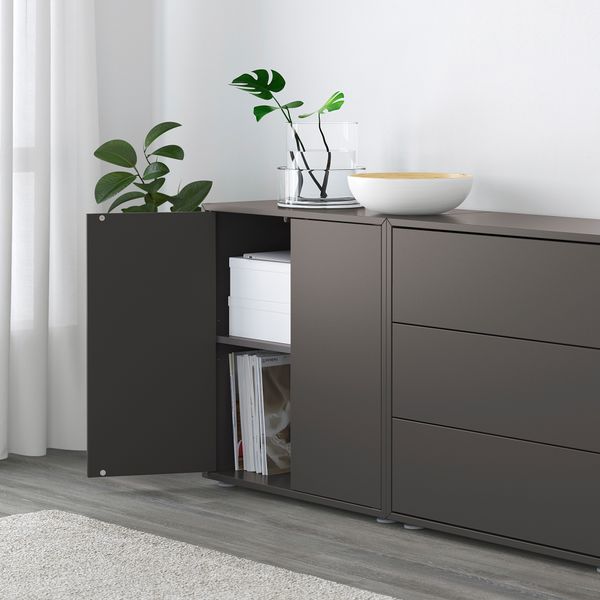 Комбинация шкафов с ножками, 210x35x180 см, темно-серый IKEA EKET ЭКЕТ 391.910.27 - фото 4
