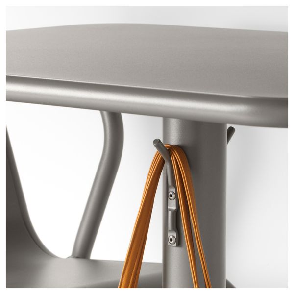 Садовый стол ТУНХОЛЬМЕН, серый (58x69 см) - схема-чертеж с размерами