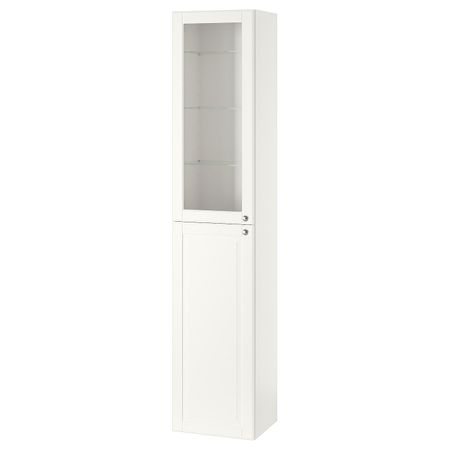 Шкаф высокий, Кашён белый 40x32x192 см IKEA GODMORGON ГОДМОРГОН 104.858.98
