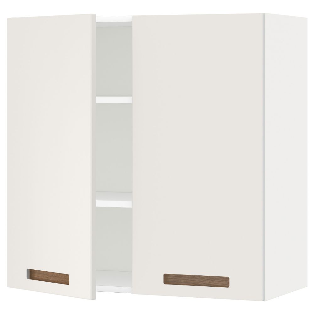 Навесной шкаф с полками, 2 дверцы МЕТОД, белый, Мэрста белый - схема-чертеж с размерами