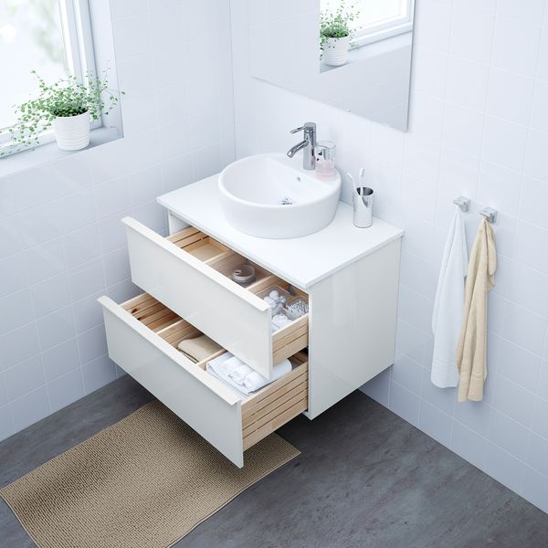 Шкаф под раковину, столешница 45, раковина, 82x49x74 cm IKEA GODMORGON ГОДМОРГОН, TOLKEN ТОЛКЕН, TÖRNVIKEN ТОРНВИКЕН 893.087.08 - фото 3