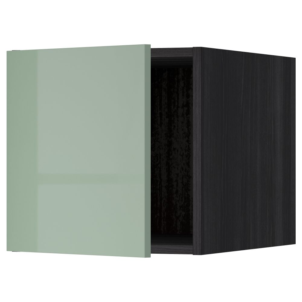 Верхний шкаф МЕТОД, черный, Калларп светло-зеленый (40x40 см) - схема-чертеж с размерами