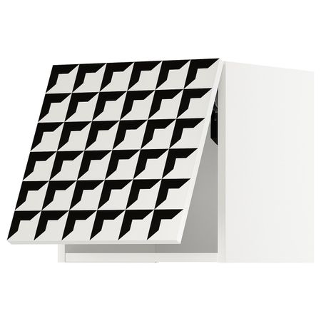 Горизонтальный навесной шкаф, белый, Иттербин с печатным рисунком 40x40 см IKEA МЕТОД 192.870.64