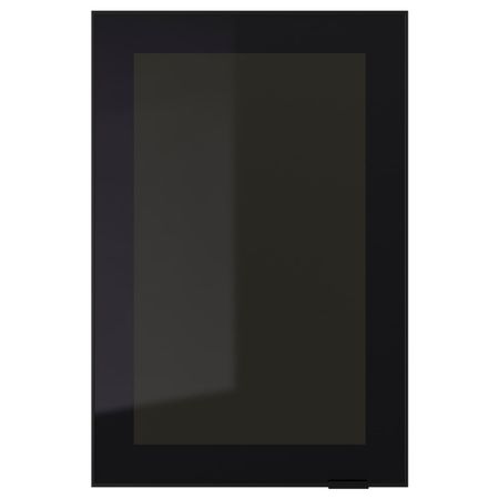 Стеклянная дверь, дымчатое стекло/черный 40x60 см IKEA JUTIS ЮТИС 704.020.27