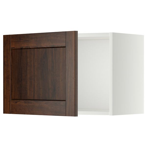 Навесной шкаф, белый/Эдсерум коричневый 60x40 см IKEA METOD МЕТОД 294.449.97 - фото 1