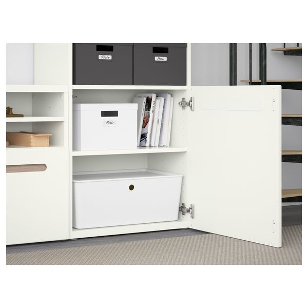 Шкаф для ТВ, комбинированный, стекляные дверцы БЕСТО, Марвикен белый прозрачное стекло (300x40x230 см) - фото 3