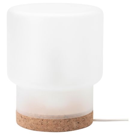 Лампа настольная СИННЕРЛИГ, матовое стекло, пробка