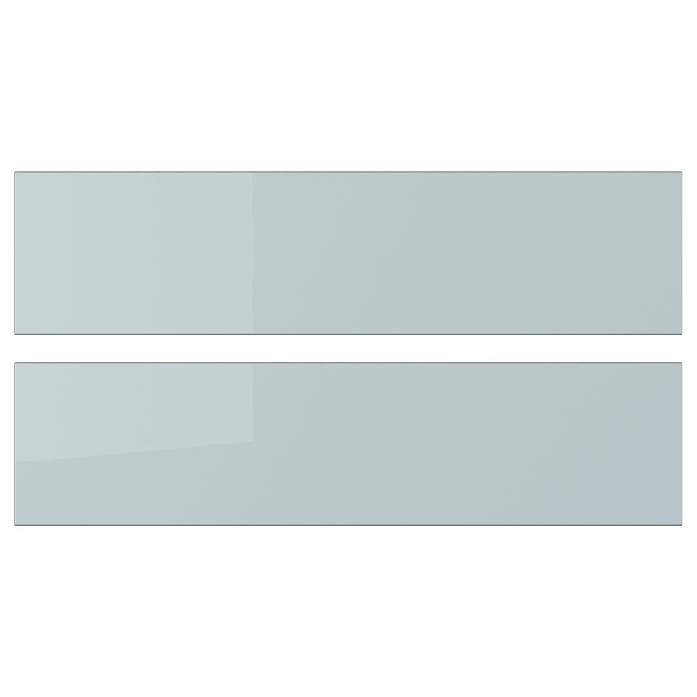 Фронтальная панель ящика, 40x10 см, глянцевый серо-синий светлый IKEA KSTALLARP СТАЛЛАРП КАЛЛАРП 105.201.56 - фото 1