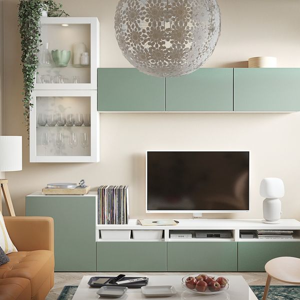 Дверь, фронтальная панель ящика, серо-зеленый 60x38 см IKEA NOTVIKEN НОТВИКЕН 004.443.80 - схема-чертеж с размерами