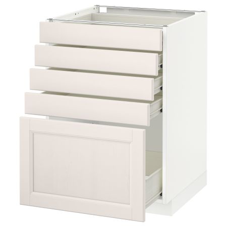 Напольный шкаф с 5 ящиками МЕТОД / ФОРВАРА, белый, Лаксарби белый