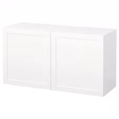 BESTÅ Комбинация настенных шкафов - белый/Hanviken белый 120x42x64 см