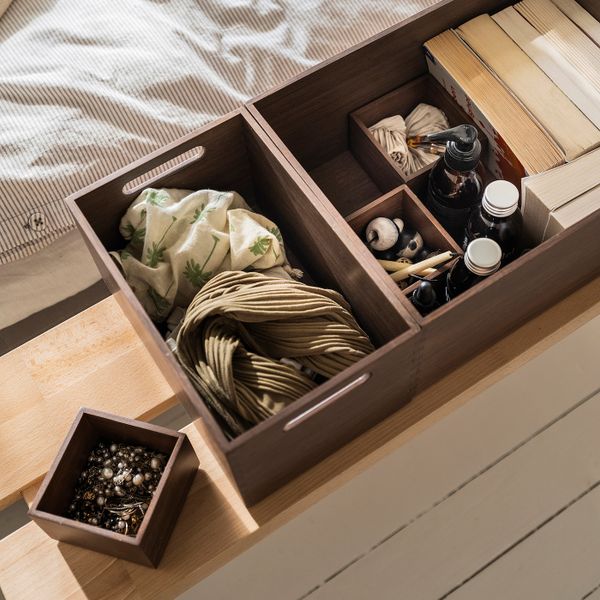 Набор коробок, 4 шт., коричневый 29x10 см IKEA NÄBBIG НЭББИГ 404.985.02 - схема-чертеж с размерами