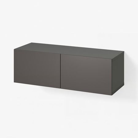 BESTÅ Стеллаж с дверьми - темно-серый/Lappviken темно-серый 120x42x38 см