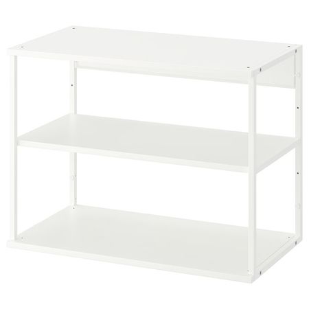 PLATSA Открытый стеллаж - белый 80x40x60 см