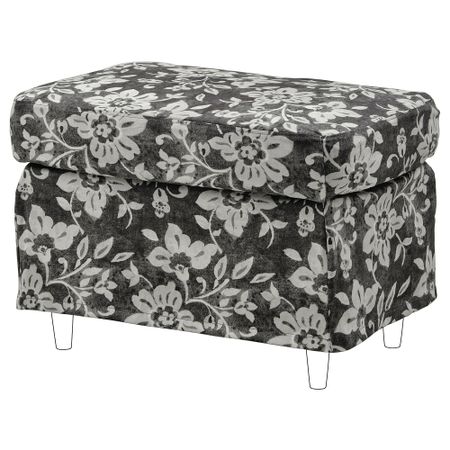 Чехол на табурет для ног, Frörum бежевый, антрацит IKEA STRANDMON СТРАНДМОН 905.466.09