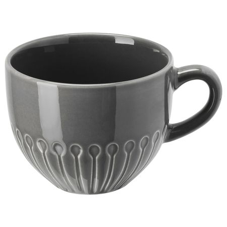 Кружка, каменная керамика серый 36 сл IKEA STRIMMIG СТРИММИГ 204.431.86