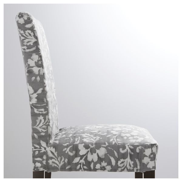 Стул ХЕНРИКСДАЛЬ, коричнево-чёрный, Ховстен серый/белый - фото 3