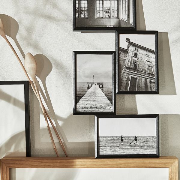 Рама для коллажа на 4фото, черный 21x41 см IKEA YLLEVAD ЮЛЛЕВАД 004.864.69 - фото 2