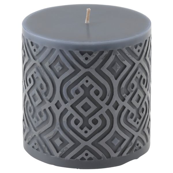 Неароматическая свеча формовая ВИНТЕР 2015, серый (9 см) - фото 1