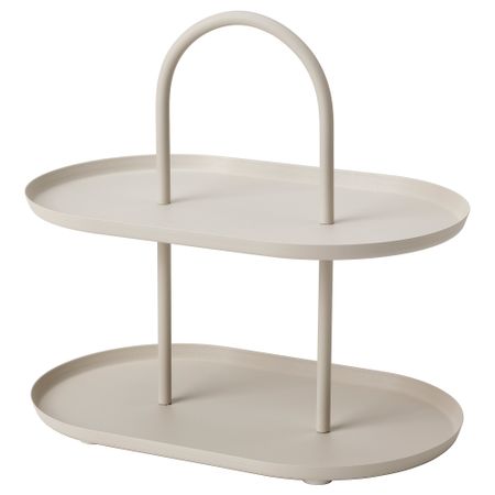 Сервировочная подставка, 2 яруса, светлый серо-бежевый IKEA SOMMARÖGA 405.612.92