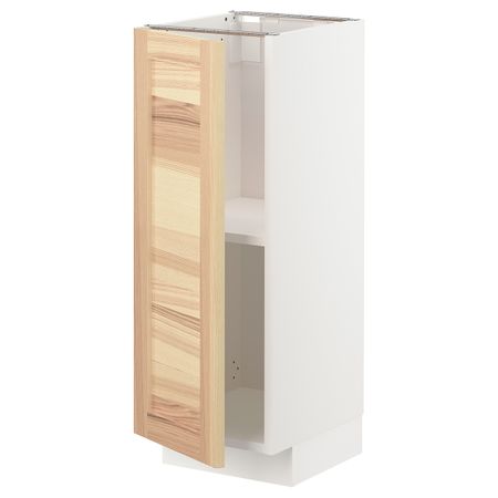 Напольный шкаф с полками, белый/Торхэмн ясень 30x37 см IKEA METOD МЕТОД 094.464.31
