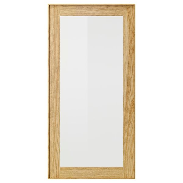 Стеклянная дверь ЭКЕСТАД, дуб - фото 1