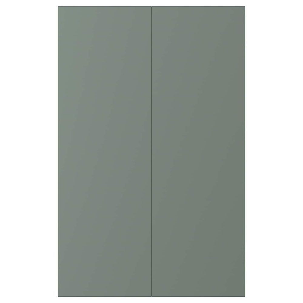 Дверца для напольного углового шкафа, 2шт, серо-зеленый 25x80 см IKEA BODARP БОДАРП 004.357.00 - фото 1