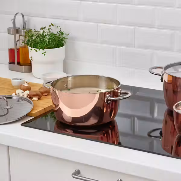 FINMAT Кастрюля с крышкой - медь/нержавеющ сталь 3 л - фото 3