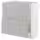 METOD / MAXIMERA Напольный шкаф с 2 ящиками - белый/Havstorp светло-серый 80x37 см