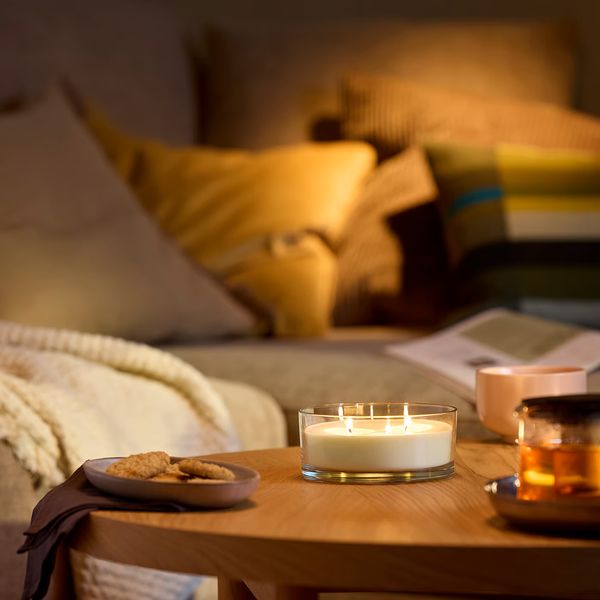 LOTSFÅGEL ЛОТСФОГЕЛЬ Ароматич свеча в стакане, 3 фитиля - фото 2