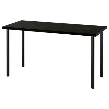 Письменный стол, черно-коричневый/черный 140x60 см IKEA LAGKAPTEN ЛАГКАПТЕН / ADILS АДИЛЬС 294.174.75
